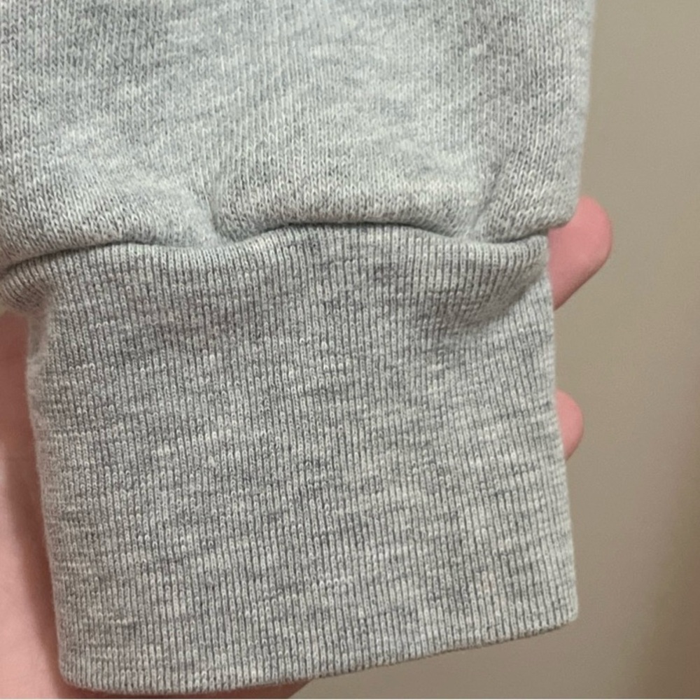 Brandy Melville Hoodie Womens One Size Gray Full Zip Cropped Athletic - Picture 5 of 5